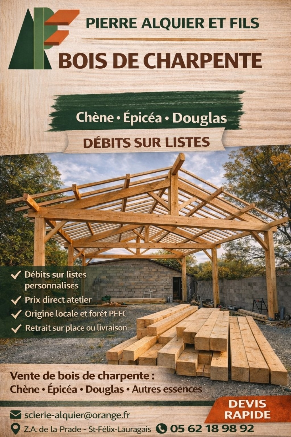 Bois de charpente