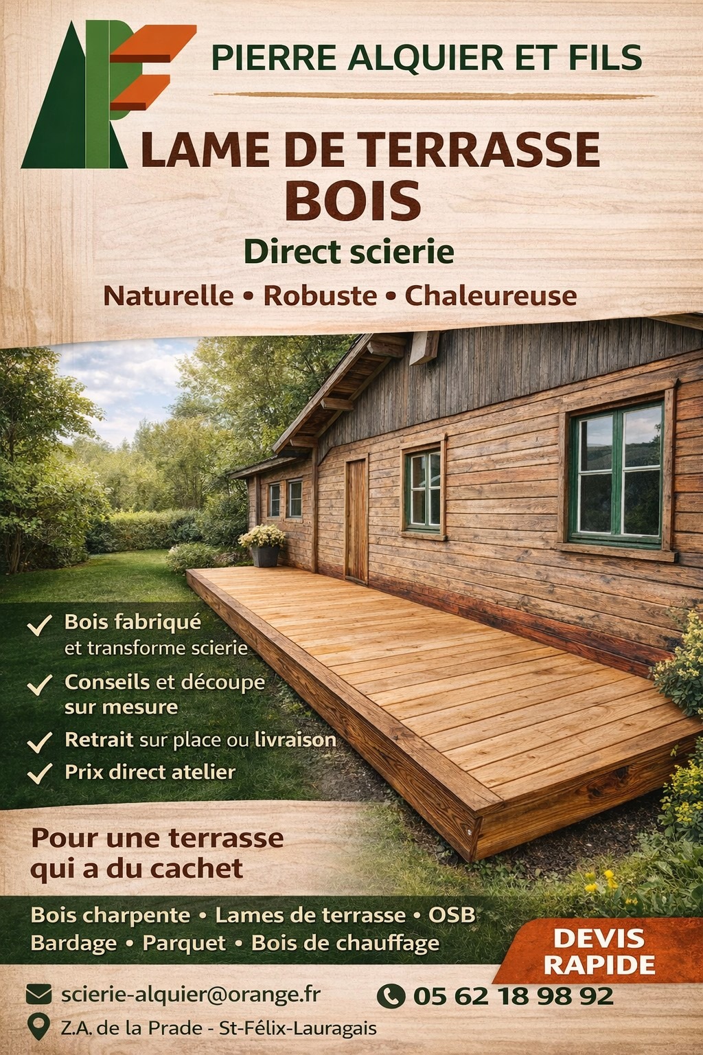 Lame de terrasse bois